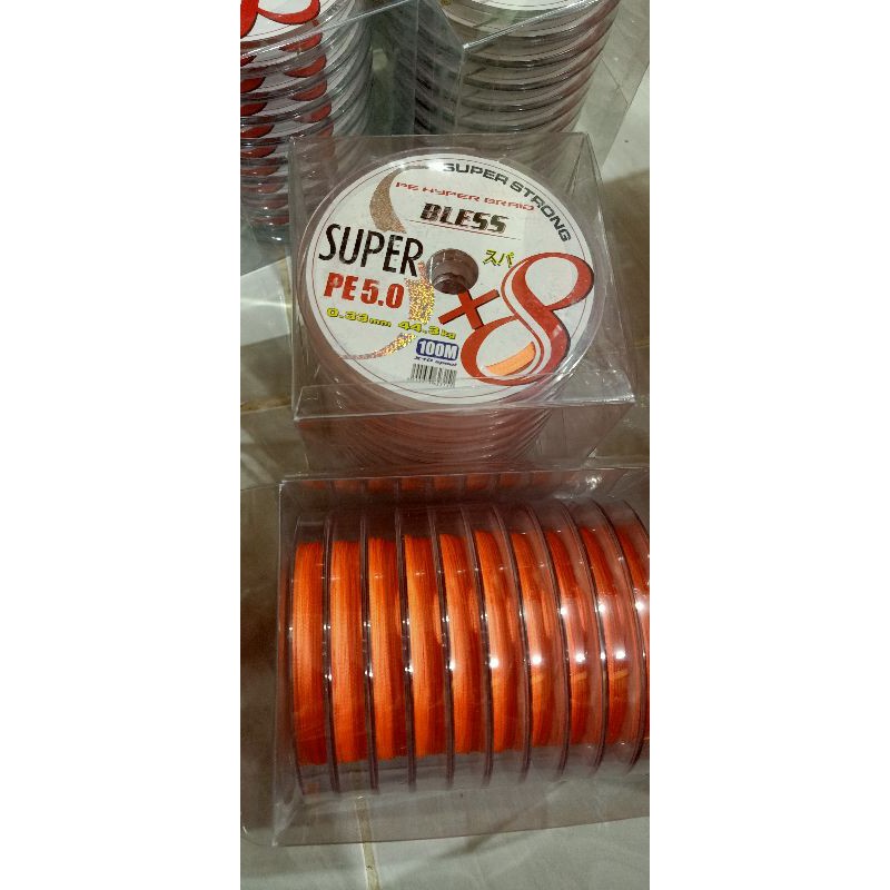 Benang PE 5  Orange X8 100 mtr