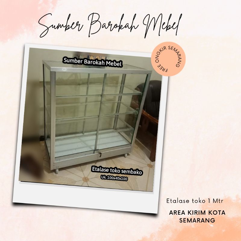 PROMO RAMADHAN ETALASE TOKO / ETALASE SEMBAKO 1 meter (Semarang & sekitarnya)