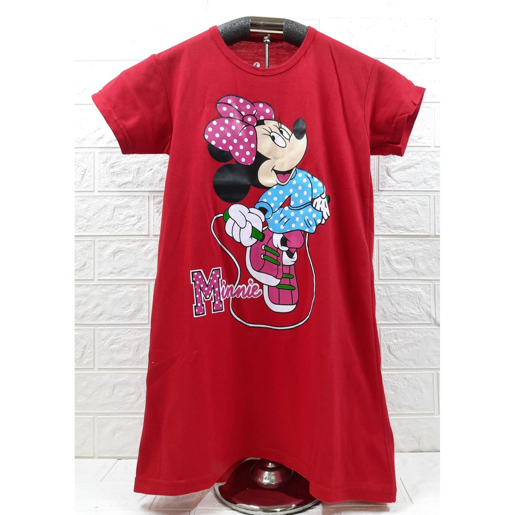 DRESS TERUSAN ANAK PEREMPUAN FASHION DRESS MNI MOUSE JUMP UNTUK ANAK PEREMPUAN 1-12 TAHUN