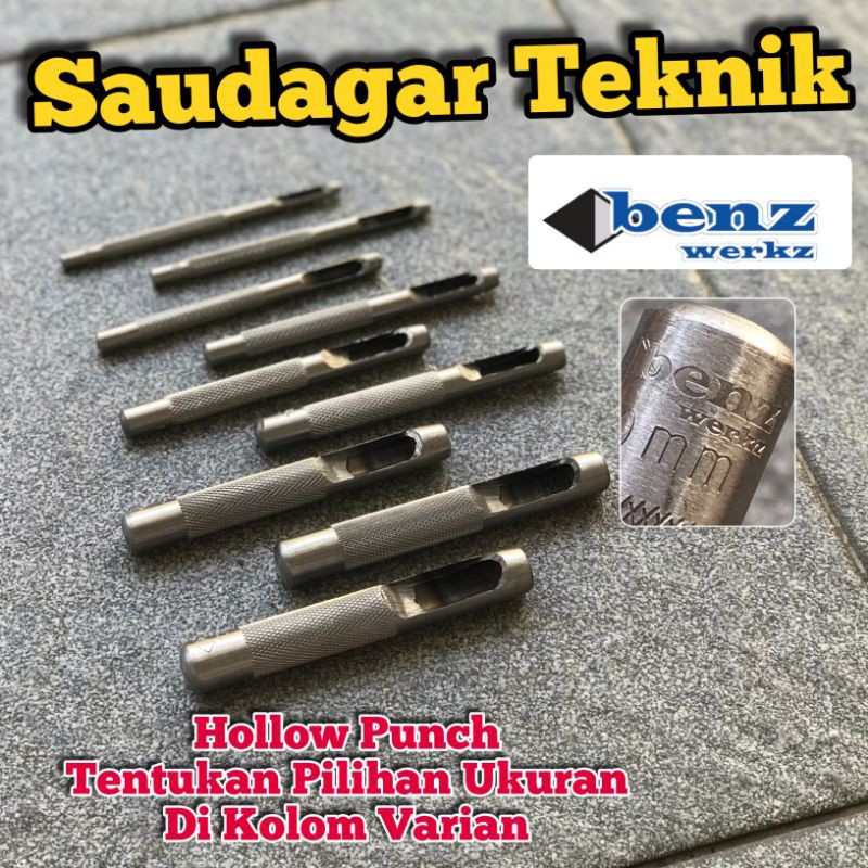 Hollow Punch Benz Pembuat Lubang 3mm 4mm 5mm 6mm Plong Pembolong plat Benz