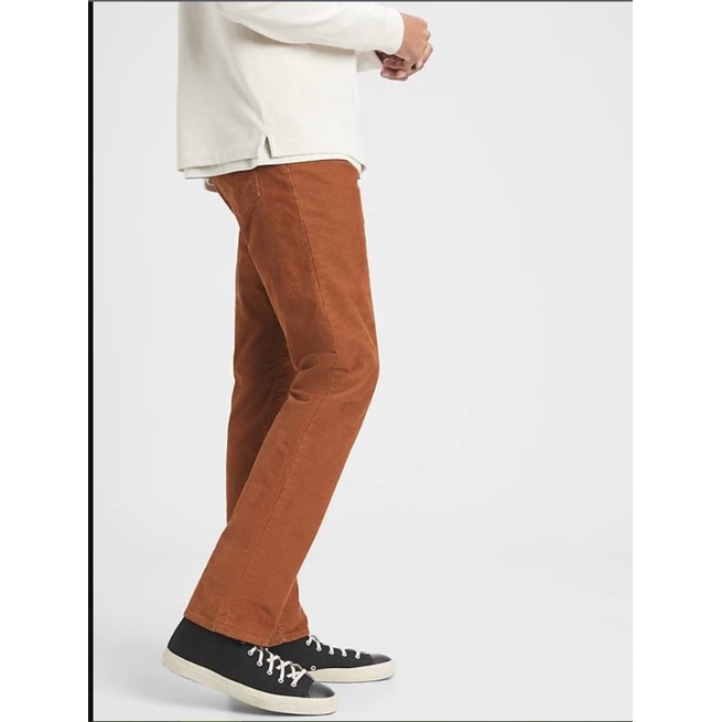 Celana Original GAP Corduroy Slim Jeans with GapFlex - Auburn