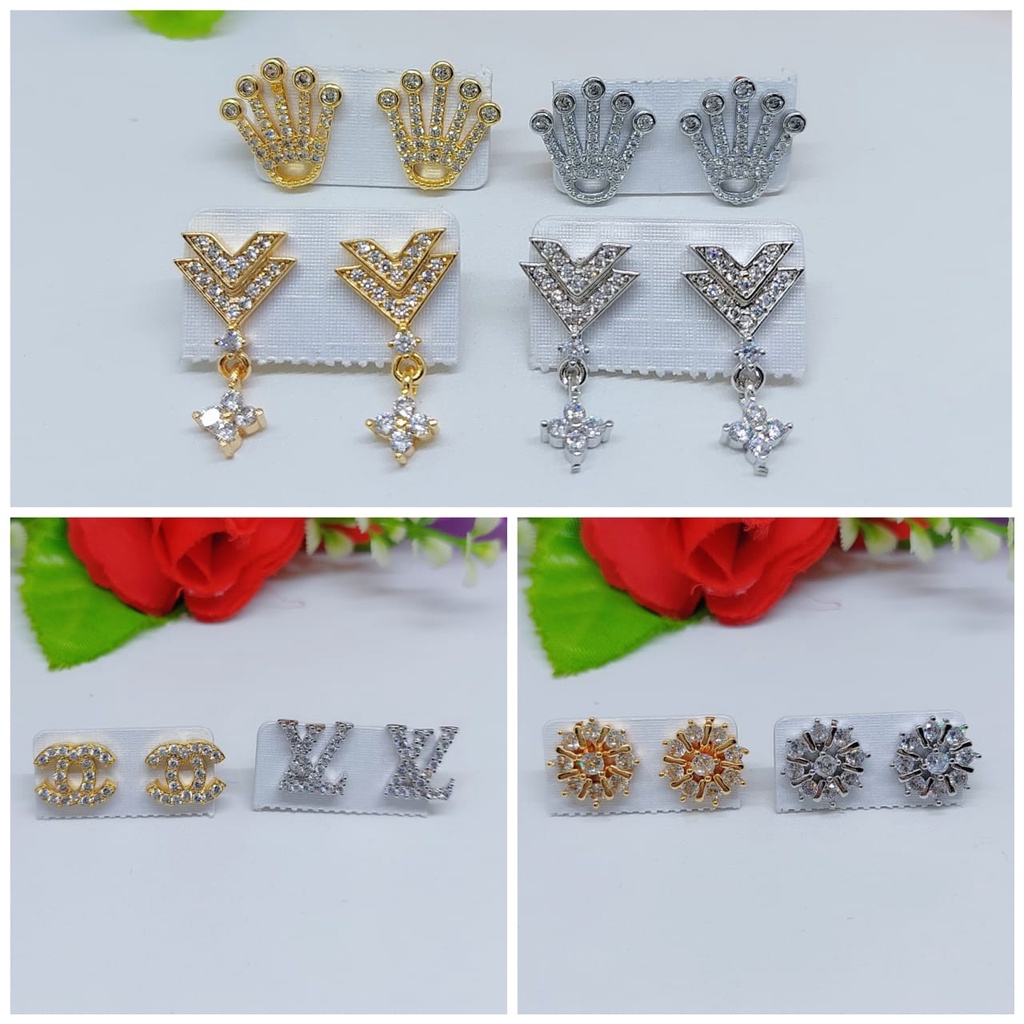 Anting xuping mata full lapis emas 0197-02021