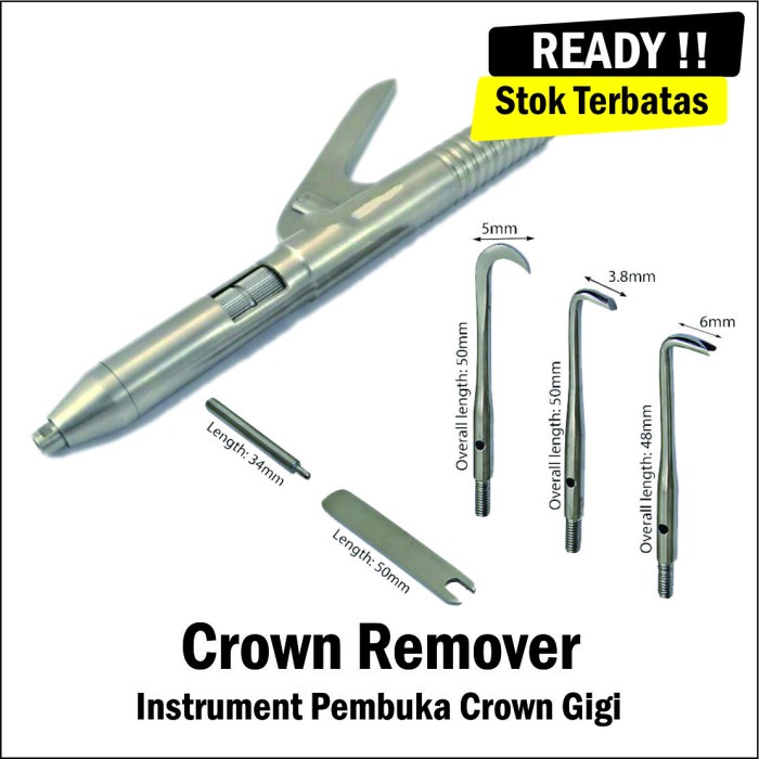 Crown Remover Dental Kit Instrument Pembuka Crown Gigi