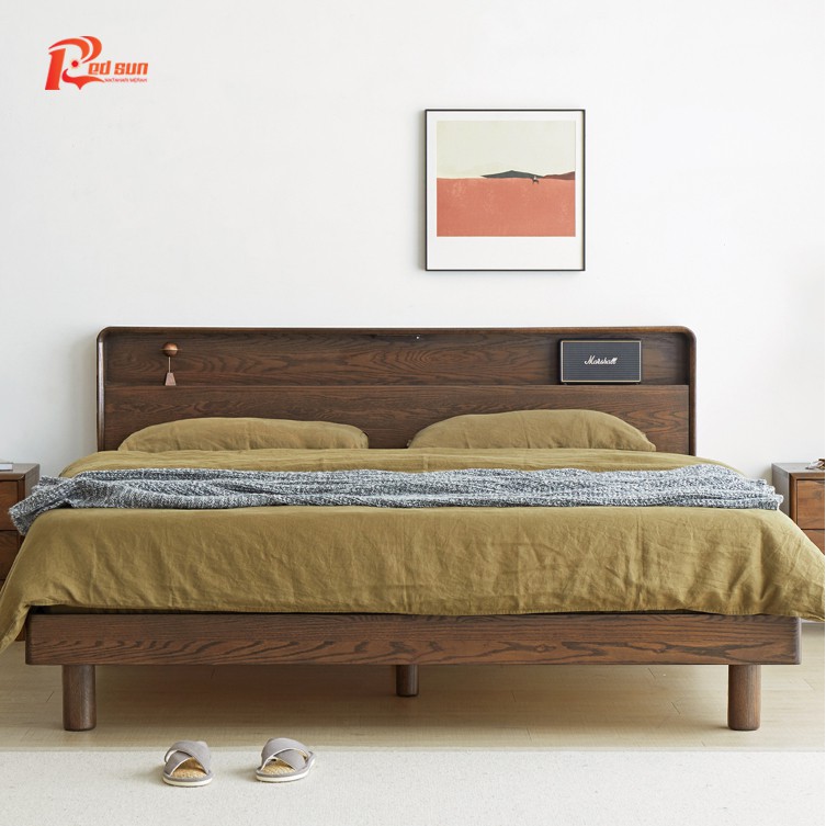Red Sun Dipan Bed Tempat Tidur Minimalis Kayu Mahoni Solid 
