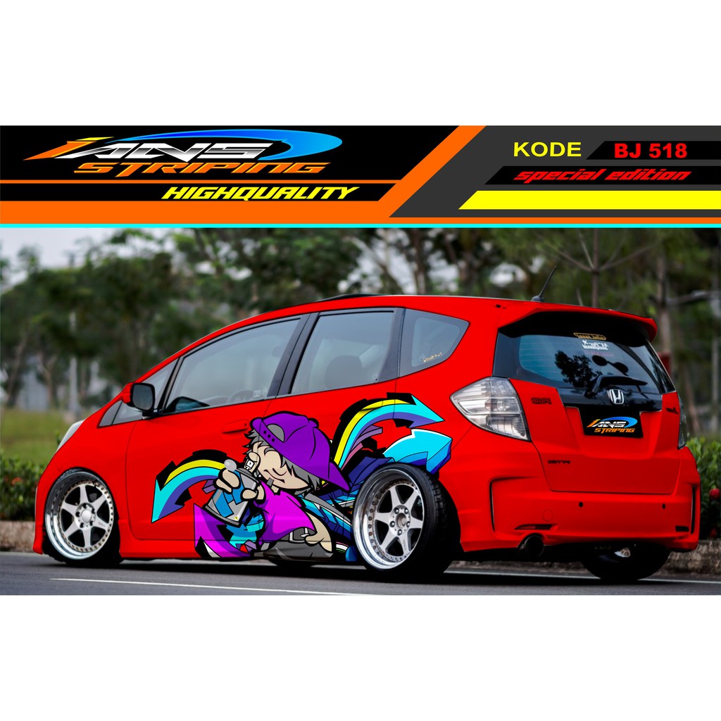 STICKER VARIASI MOBIL HONDA JAZZ BRIO AGYA SIGRA AVANZA SWIFT / STICKER MOBIL / STIKER MOBIL SAMPING