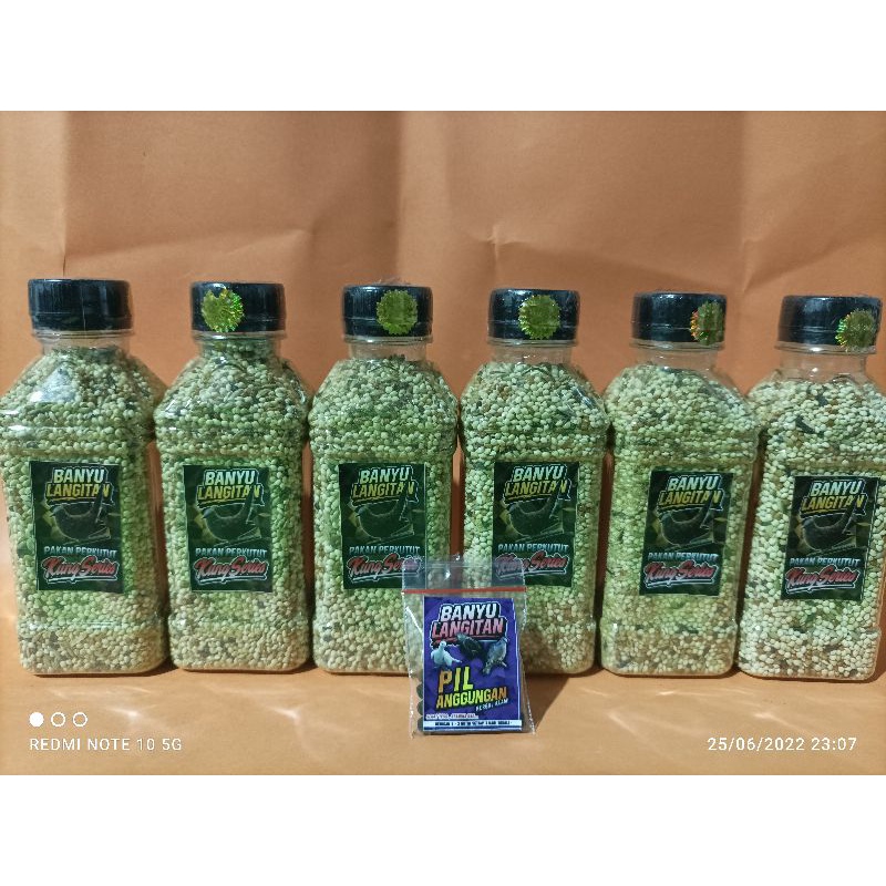 6 botol bonuus 1pcs pil perkutut pakan perkutut banyu langitan kung series