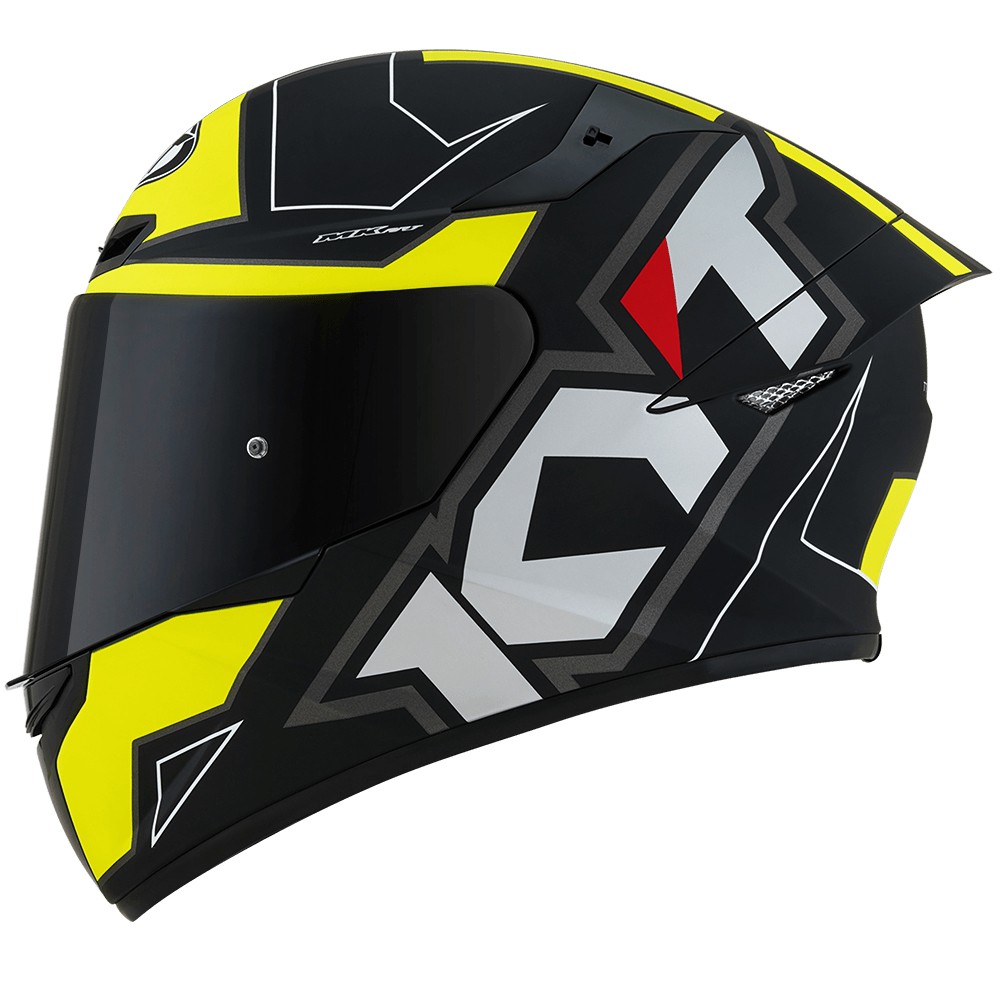 HELM KYT TT COURSE ELECTRON (VISOR CLEAR) - MATT GREY/YELLOW
