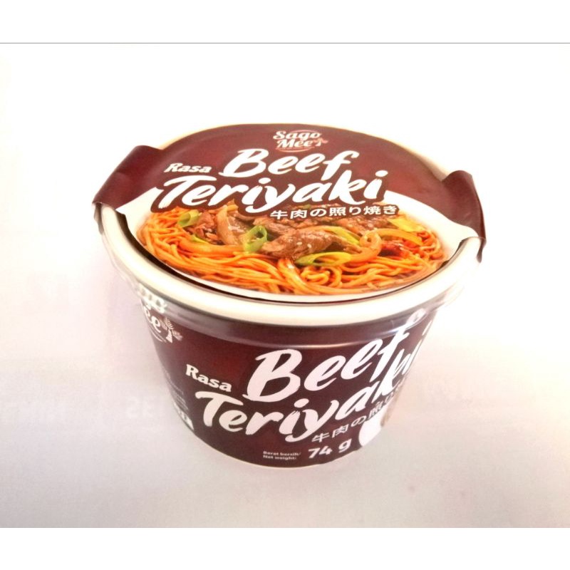 

SAGO MEE cup BEEF TERIYAKI gluten free mie