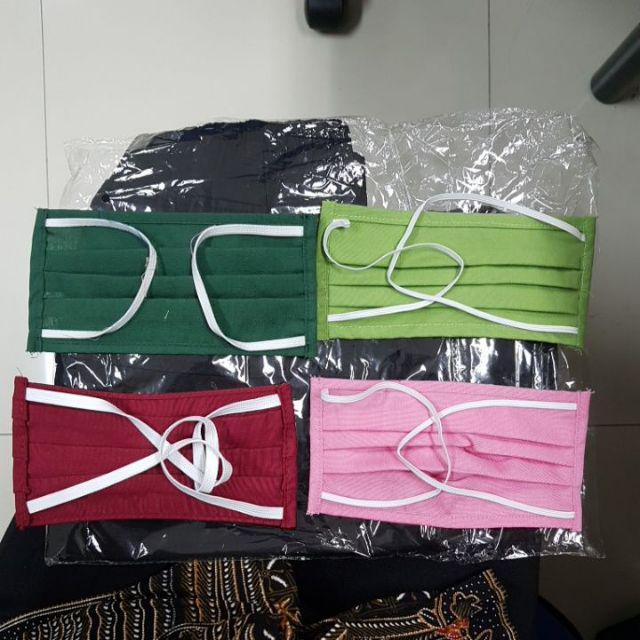 Masker Kain Oxford Tali Karet