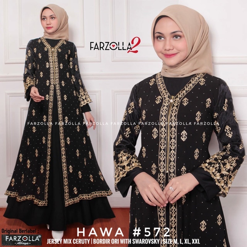 Abaya Turkey | Hawa #572 | Busana Arab Muslimah Original by Farzolla