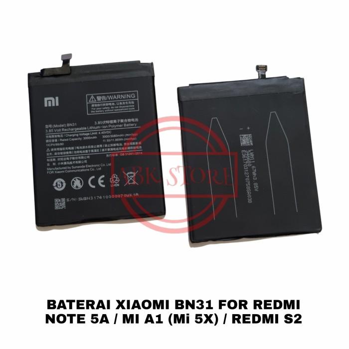 Batre Baterai Batere Battery Xiaomi Mi A1 Mi 5X Redmi Note 5A Bn31 Ori