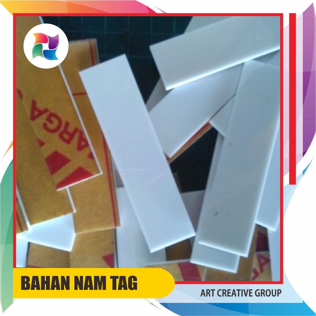 BAHAN PAPAN NAMA DADA AKRILIK /NAME TAG ACRYLIC PAPAN NAMA NAME TAG BAHAN PAPAN NAMA AKRILIK POLOS W