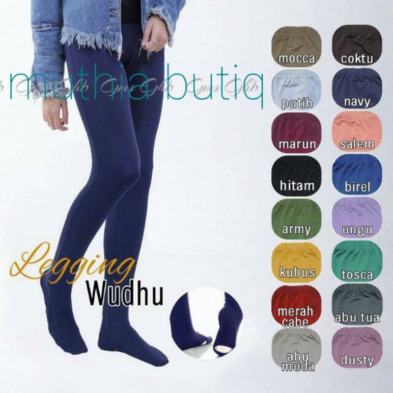Dalaman Celana Wanita, Celana Leging Wudhu Bahan Kaos Rayon SUPER PREMIUM.