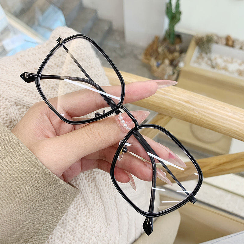 (YUZHU) COD Oversized Frame Kacamata Anti Radiasi Wanita Korean Fashion Gaya Anti Biru Kacamata Cewek