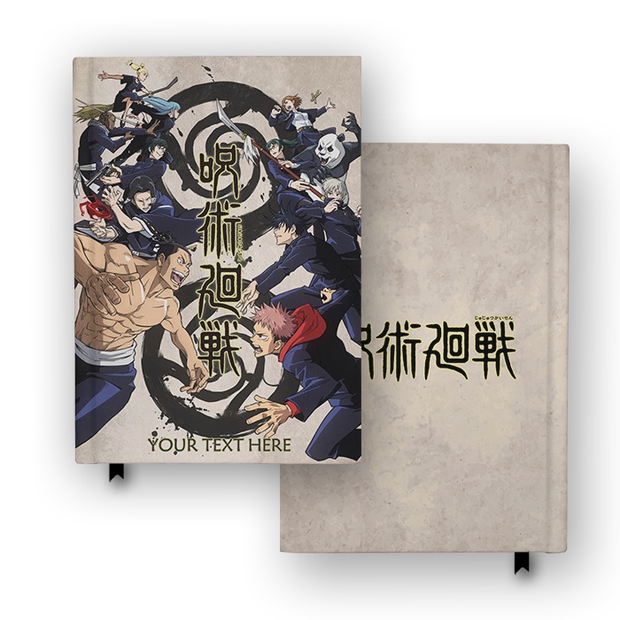 

Notebook Anime Jujutsu Kaisen Crew Hardcover Cosplay Buku Tulis Catatan Custom Nama Notes Agenda Planner Diary Jurnal