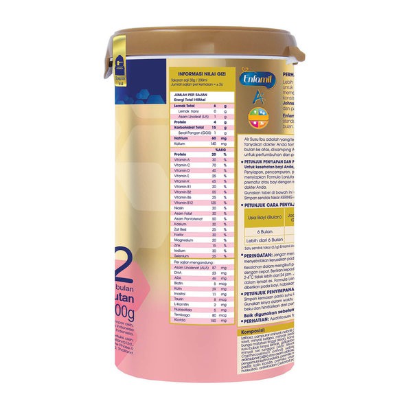 Enfamil A+ 2 Susu Formula Bayi - Plain - 800 g