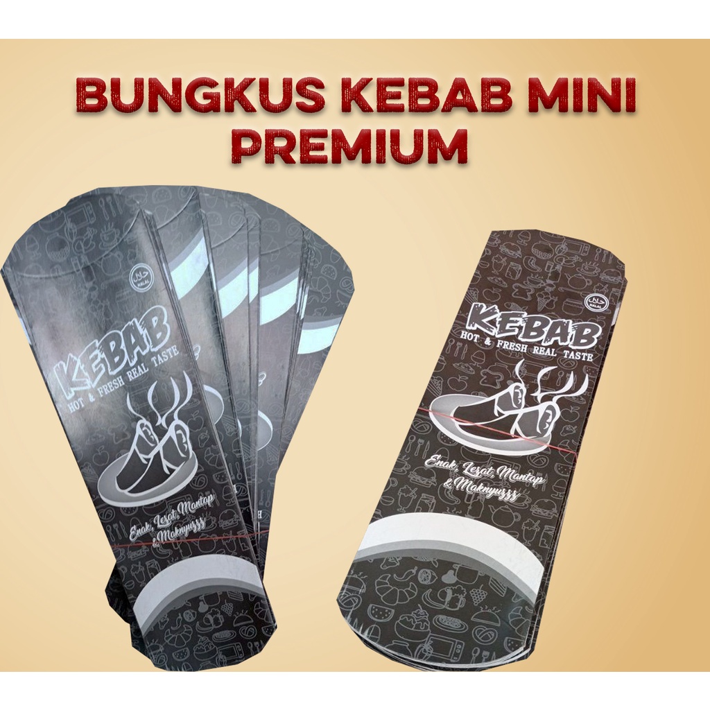 

Bungkus KEBAB SHAWARMA KECIL PREMIUM HITAM 50 pcs