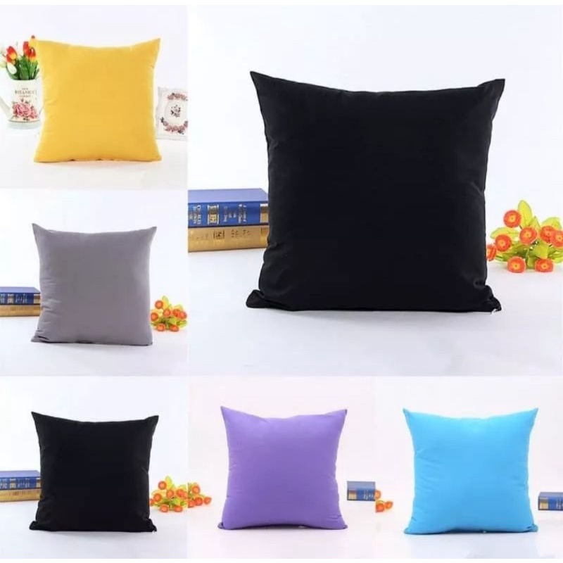 sarung bantal sofa premium polos embos uk 40x40