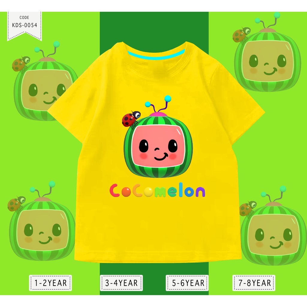 KAOS ANAK-ANAK / BAJU KIDS COCO MELON FACE / HARGA TERMURAH KUALITAS BAGUS 24S