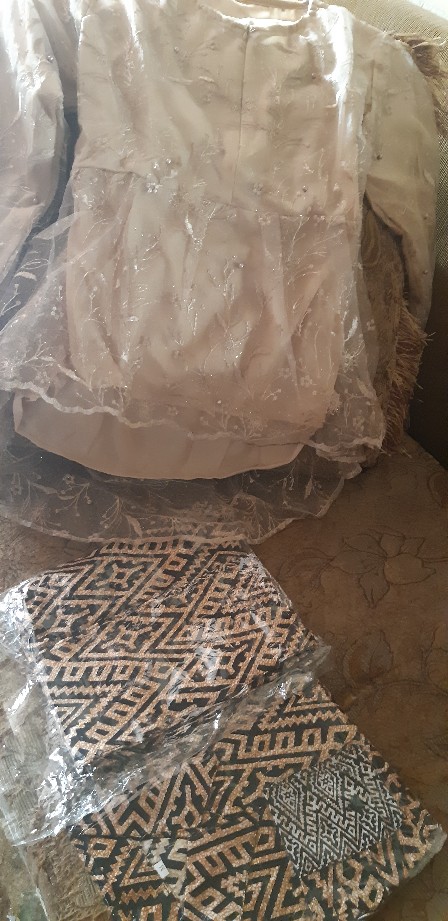 (ready Anak) Sarimbit Couple Batik Span Modern Renata Pinguin Etnic Free Selendang