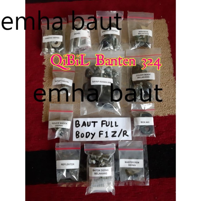 Cover body Baut Full Body set Lengkap detail Yamaha F1ZR sebagian original asli