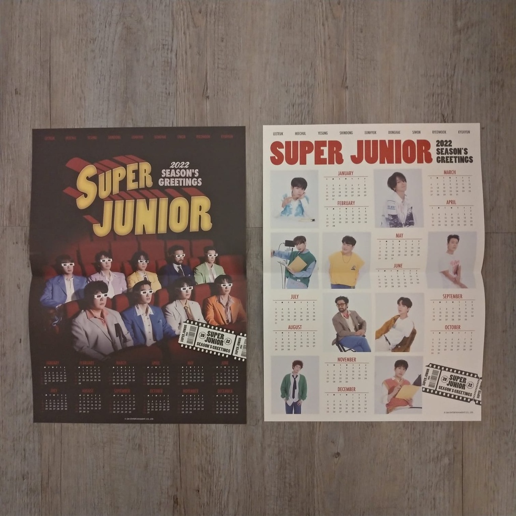 SEASON GREETING 2022 Super Junior SJ SUJU Group Set Folded Poster A4 Postcard Projector Card Leeteuk