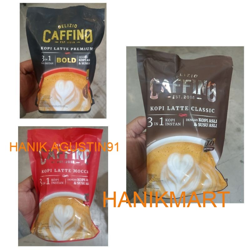 

Delizio Caffino Bold Pouch/Caffino Kopi Latte Mocca/Delizio Caffino Latte Classic (5 X 30 Gr)