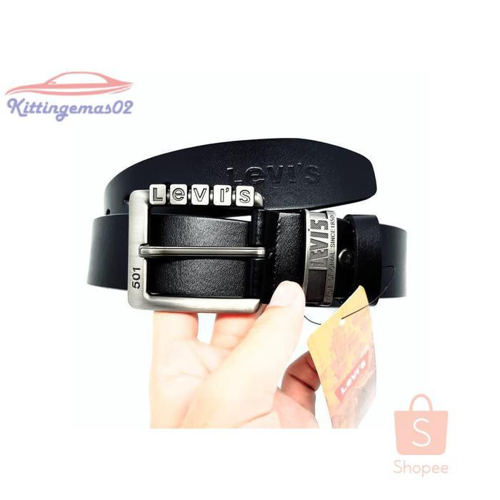 IKAT PINGGANG PRIA GESPER SABUK KTG2I1352 KULIT ASLI 100% COWOK LEVIS