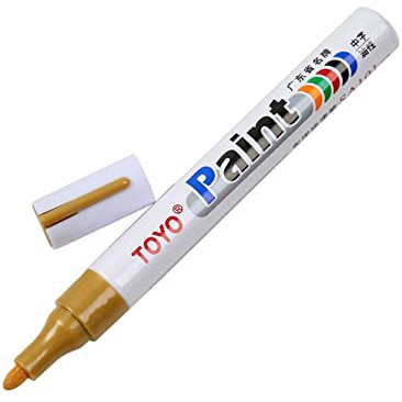 Spidol Ban Mobil Motor Toyo Paint Marker Original Warna Gold