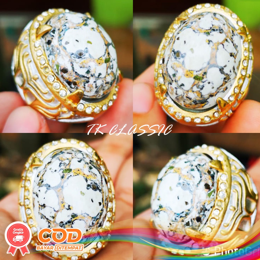 Natural Batu Permata Akik Pirus Putih Sulawesi Size Jumbo