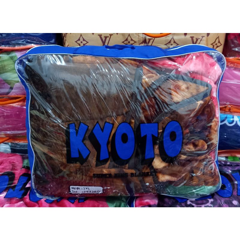 Selimut Jumbo Kyoto Ukuran 220x240 cm Tebal Halus Kualitas Terbaik