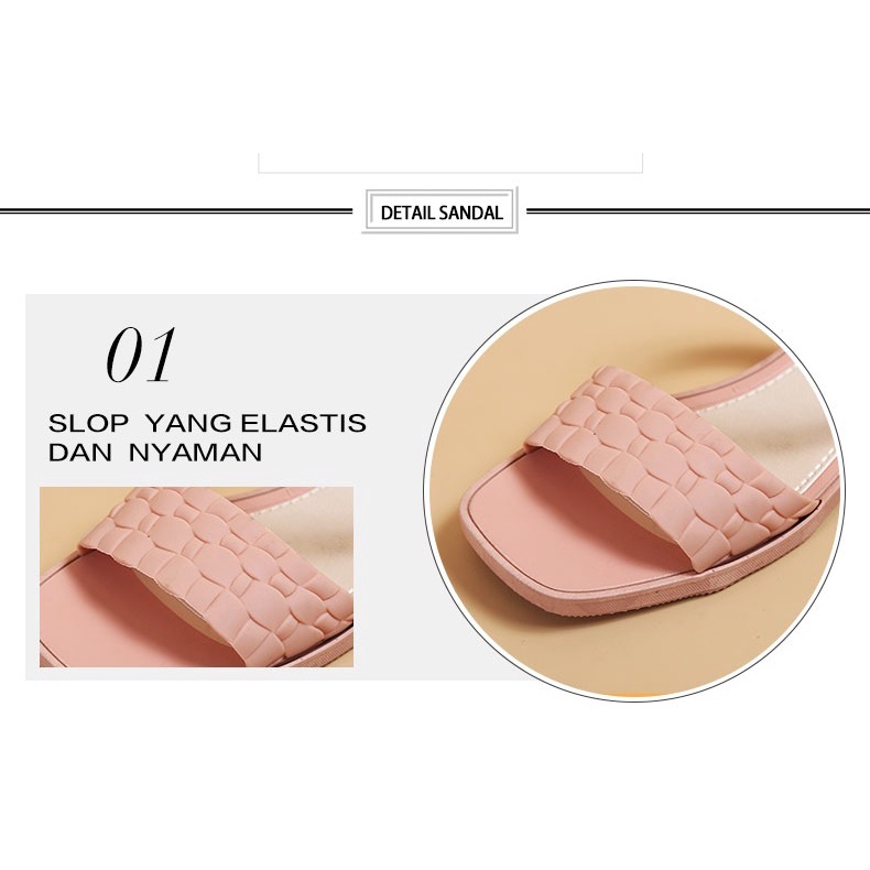 Wonderly Sandal Tali Wanita Wedges 713-2 PVC