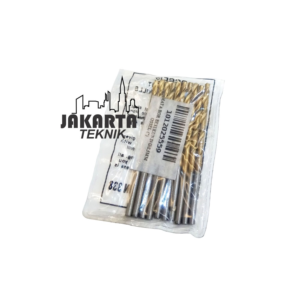 MATA BOR BESI KUNING 2.5MM OSSEL (10pcs)