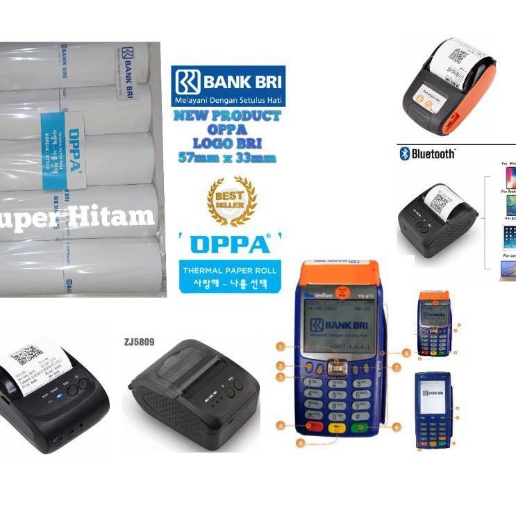 

Pasti Bisaa,, Kertas Struk Thermal Logo BRI EDC BRI link Printer 58mm✓