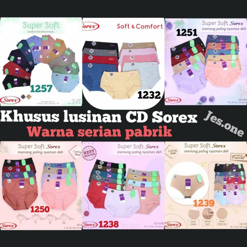 TOKO KL | HARGA Grosir CD Sorex lusinan saja 12pc serian warna  packing LUSINAN 12 PCS