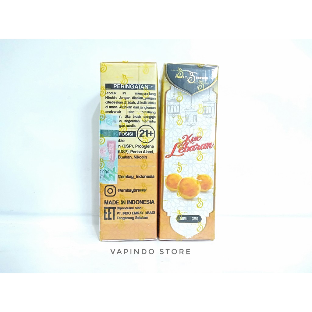 KUE LEBARAN 60ML 3MG BY EMKAY BREWER LIMITED EDITION E LIQUID VAPE