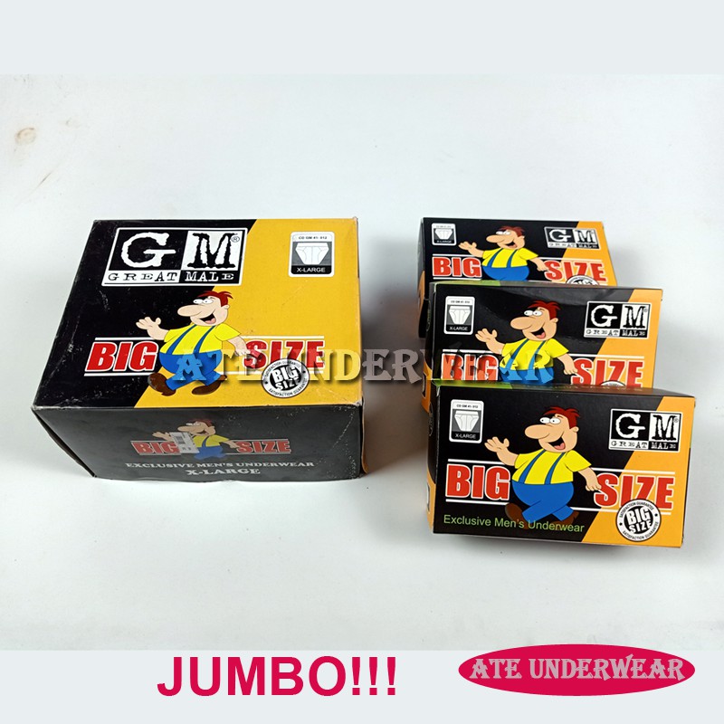 AT25-(3 pcs) Celana dalam JUMBO dewasa/Celana dalam GM BIG SIZE