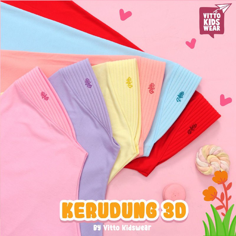 jilbab vitto kerudung anak 3d krukids