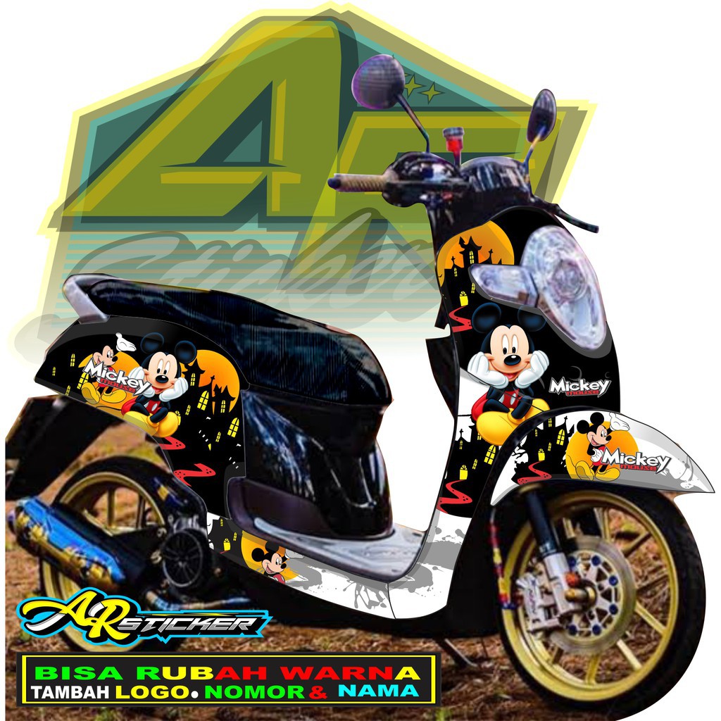 Decal scoopy Decal Scoopy full body Full Blok Decal Scopy Dekal New Fi  2018 2019 2020 MICKEY MOUSE