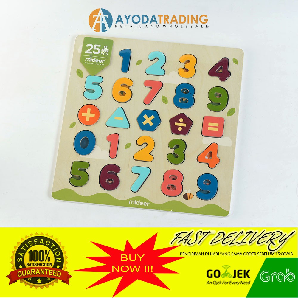 Mideer Wooden Alphabet Numbers Magnetic