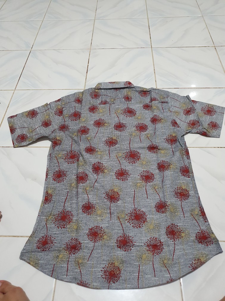 Kemeja Batik Pria Slim Fit Modern Mewah Lengan Pendek Slimfit Ob411