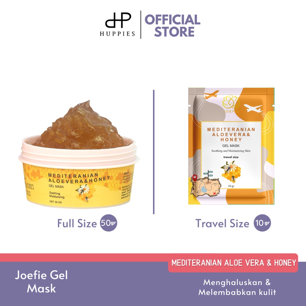 Masker Gel Mask Praktis Joefie Mediteranian Aloe Vera & Honey Gel Mask