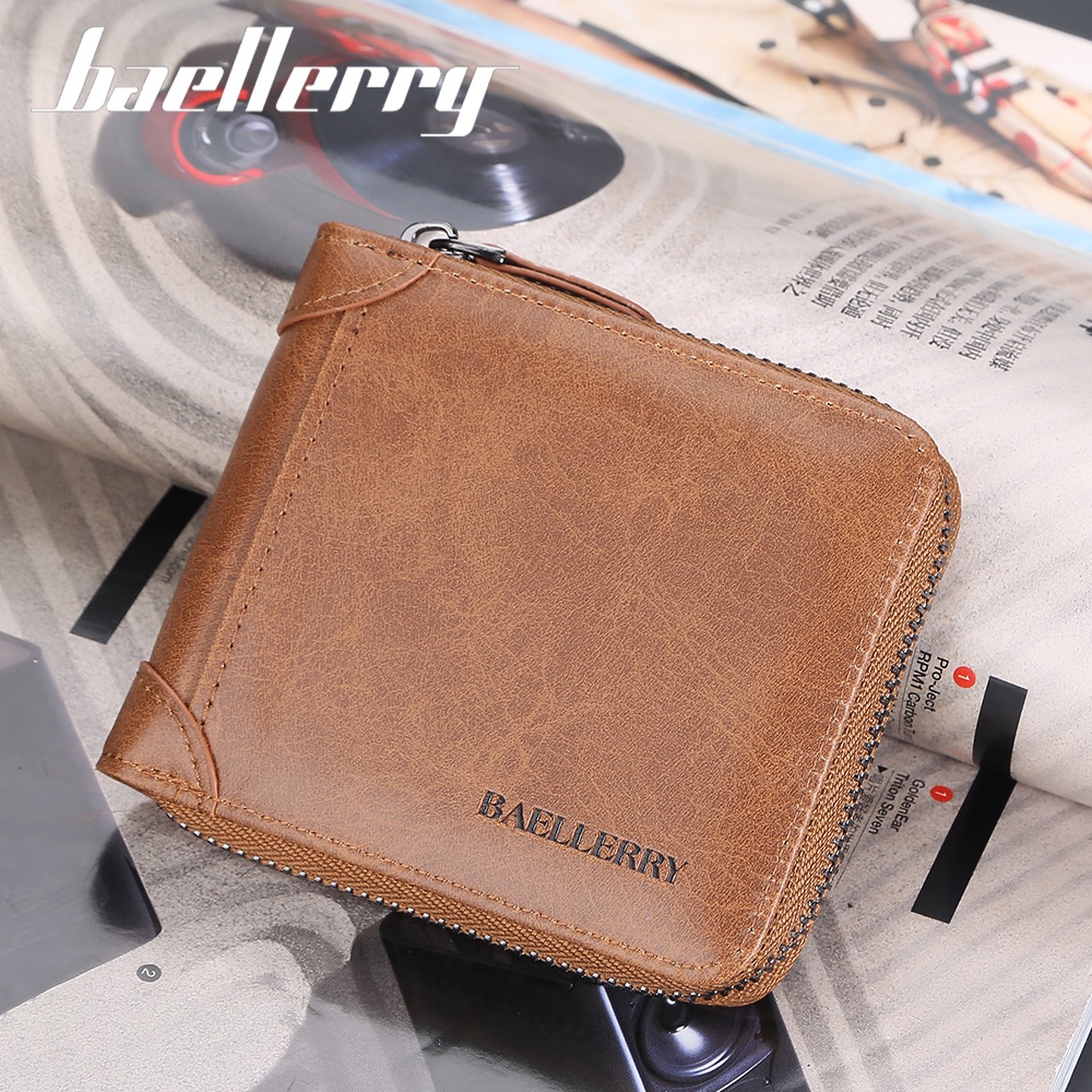 BAELLERRY D3125 Dompet Pria Dompet Pendek Bahan Kulit PU Leather Premium WATCHKITE WKOS