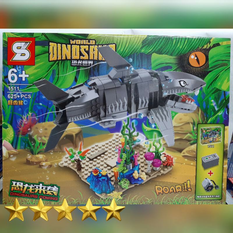 Mainan Balok Bricks Lego Dinosaurus Ribot Hiu Jurassic World SY 1511 KW Best Seller