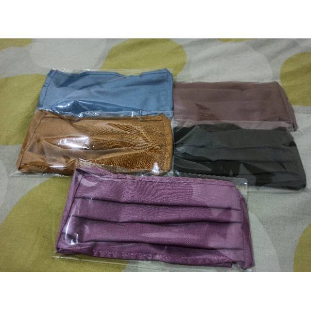 Masker Kain Polos / Masker Hijab (Bahan Toyobo)