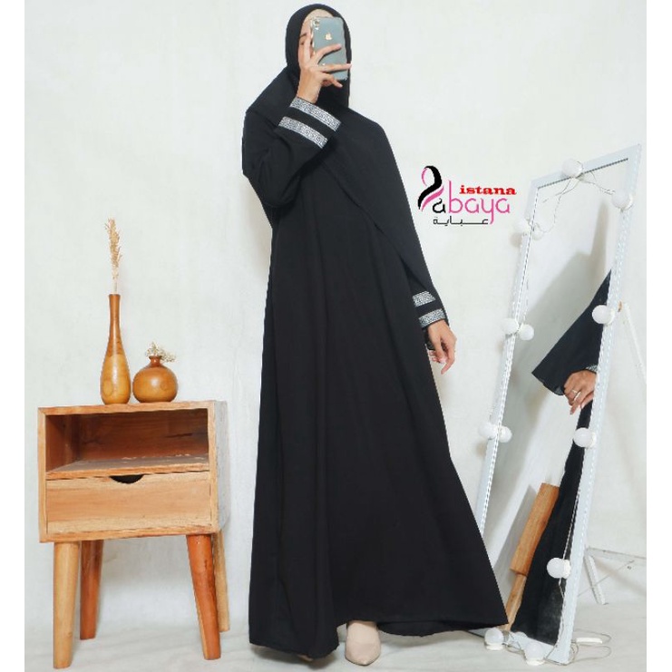 Wow abaya Gamis Polos keren Murah Tangan List Dobel pita Motif yg Cantik