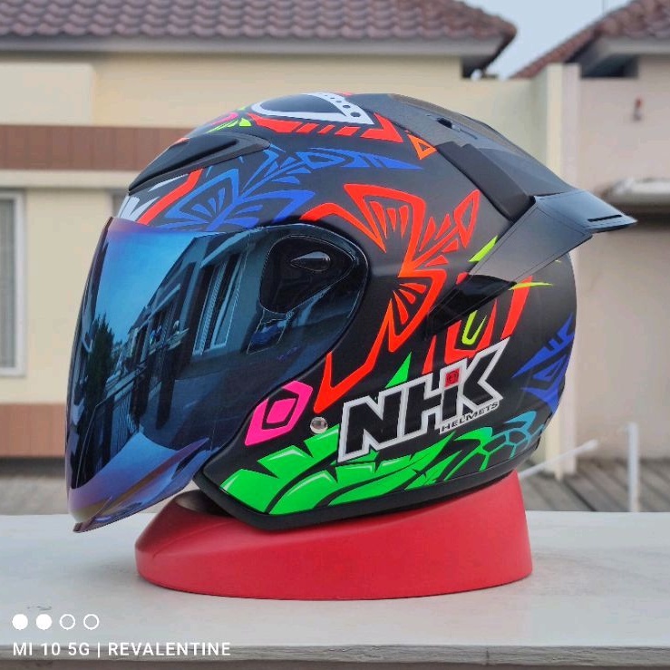 PAKET GANTENG NHK R6 Remy gardner Limited Edition Original | Helm Half Face Hitam Motif moto GP SNI