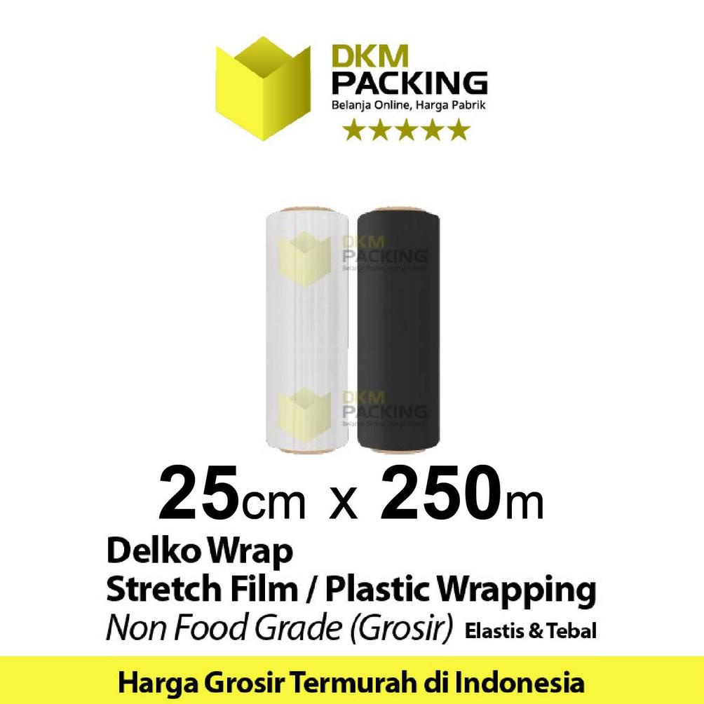 

Stretch Film 25Cm X 250M Plastik Wrapping Delko Wrap Termurah /Satuan