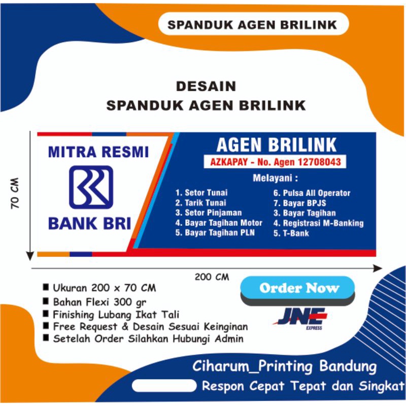 Jual Spanduk Agen Brilink Desain Terbaru | Shopee Indonesia