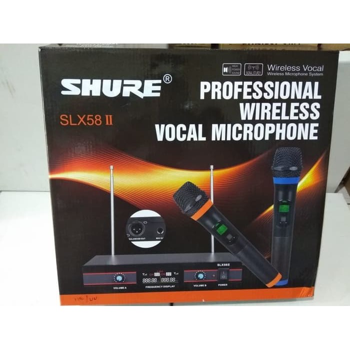 Shure Mic Wireless SLX 58 II Handle Black Edition -Double Wireles